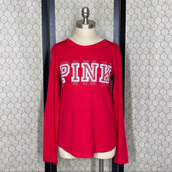 PINK Victoria's Secret Tops - PINK Victoria’s Secret Bling Logo Shirt
